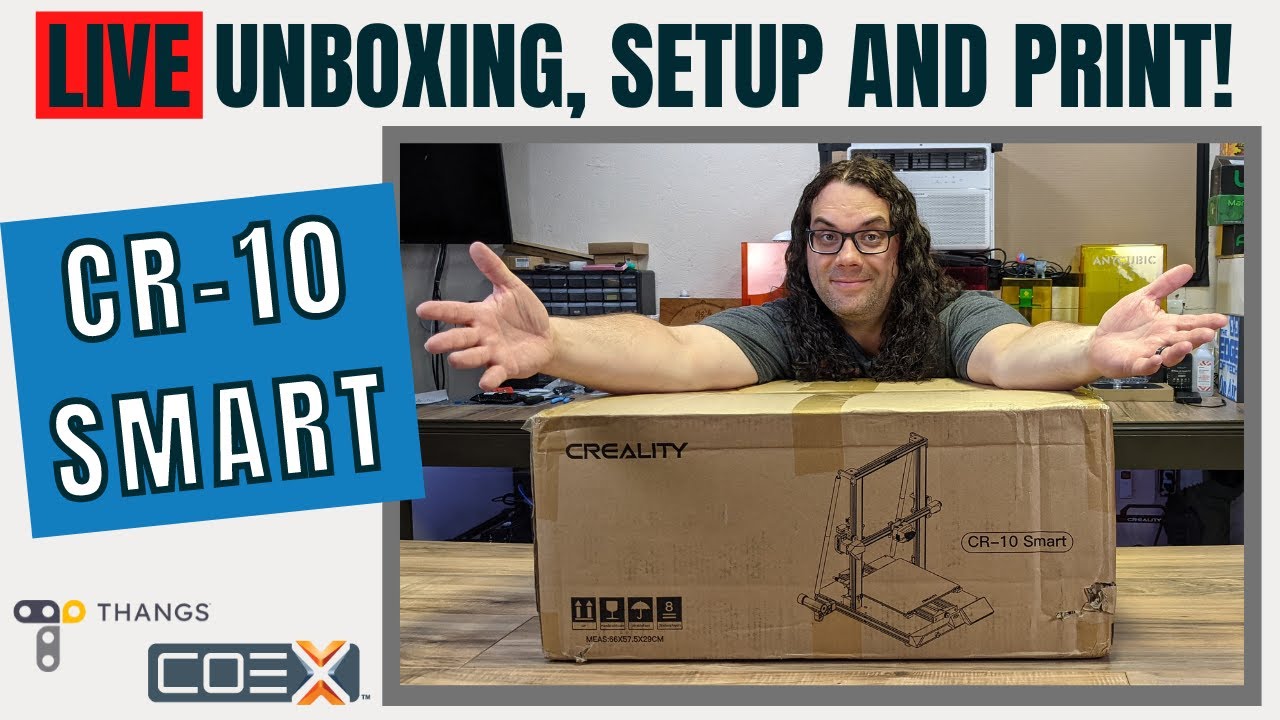 CR 10 Smart 3D Printer Unboxing Setup and First Print LIVE - YouTube
