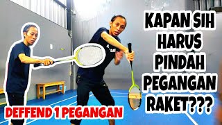 TIPS PEGANG RAKET SAAT DEFFEND | WAJIB TAU KELAS PEMULA & OTODIDAK #badminton #badmintoskills #tips