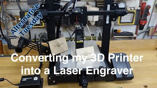 Converting my 3D Printer into a Laser Engraver with the Creality 10 watt Laser Engraver