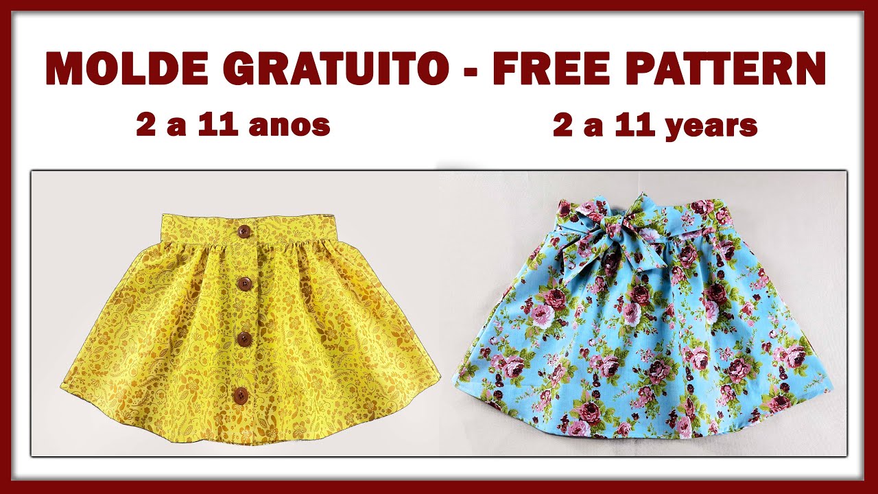 Saia Evasê  - 2 a 11 anos