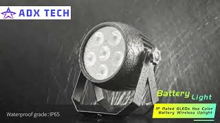 IP Rated 6LEDs RGBAW+UV Color Battery Wireless LED PAR Light Outdoor Light #iluminação #outdoorlight