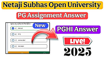 Nsou PG Assignment answer 2025 | nsou pghi-2 Assignment answer || pghi-1 pghi-2 pghi-3 pghi-4 answer