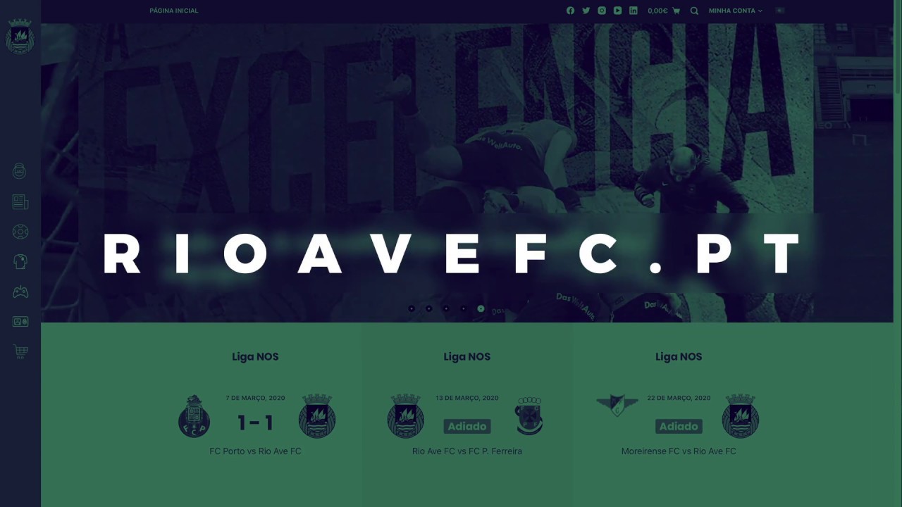O novo site do Rio Ave FC (rioavefc.pt) - YouTube
