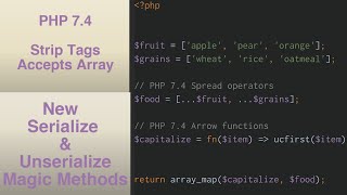 php 7.4 ~ Lesson 8: PHP Strip Tags Accepts Array