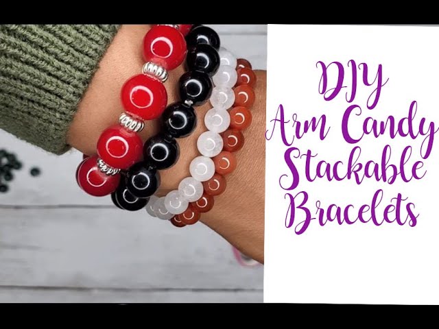 Downtown Brooklyn Bracelet Set | Groovy's | Stretchy | Silver Bracelet