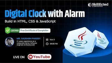 Digital Clock with Alarm — Build in HTML, CSS & JavaScript