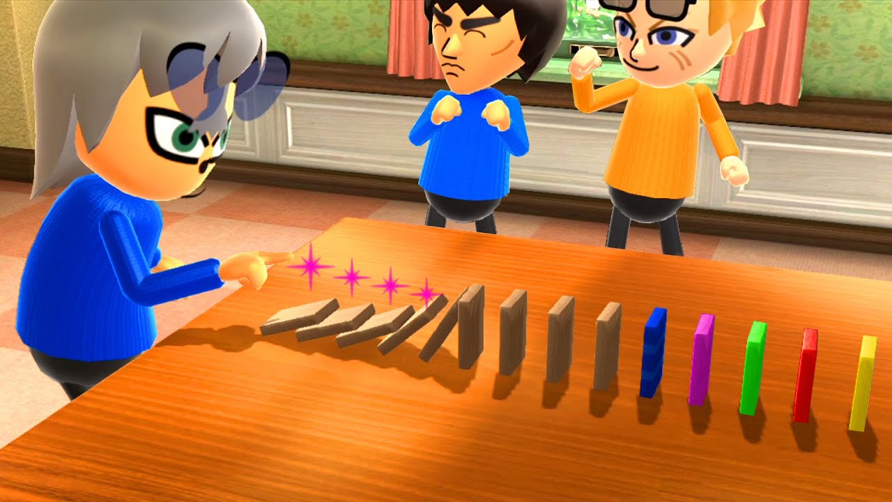 Wii Party U Minigames - Bruce Lee Vs John Vs Polly Vs Joost (Hardest Difficulty)