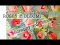 Roses in bloom quilt block | scrappy quilt | sew along with me