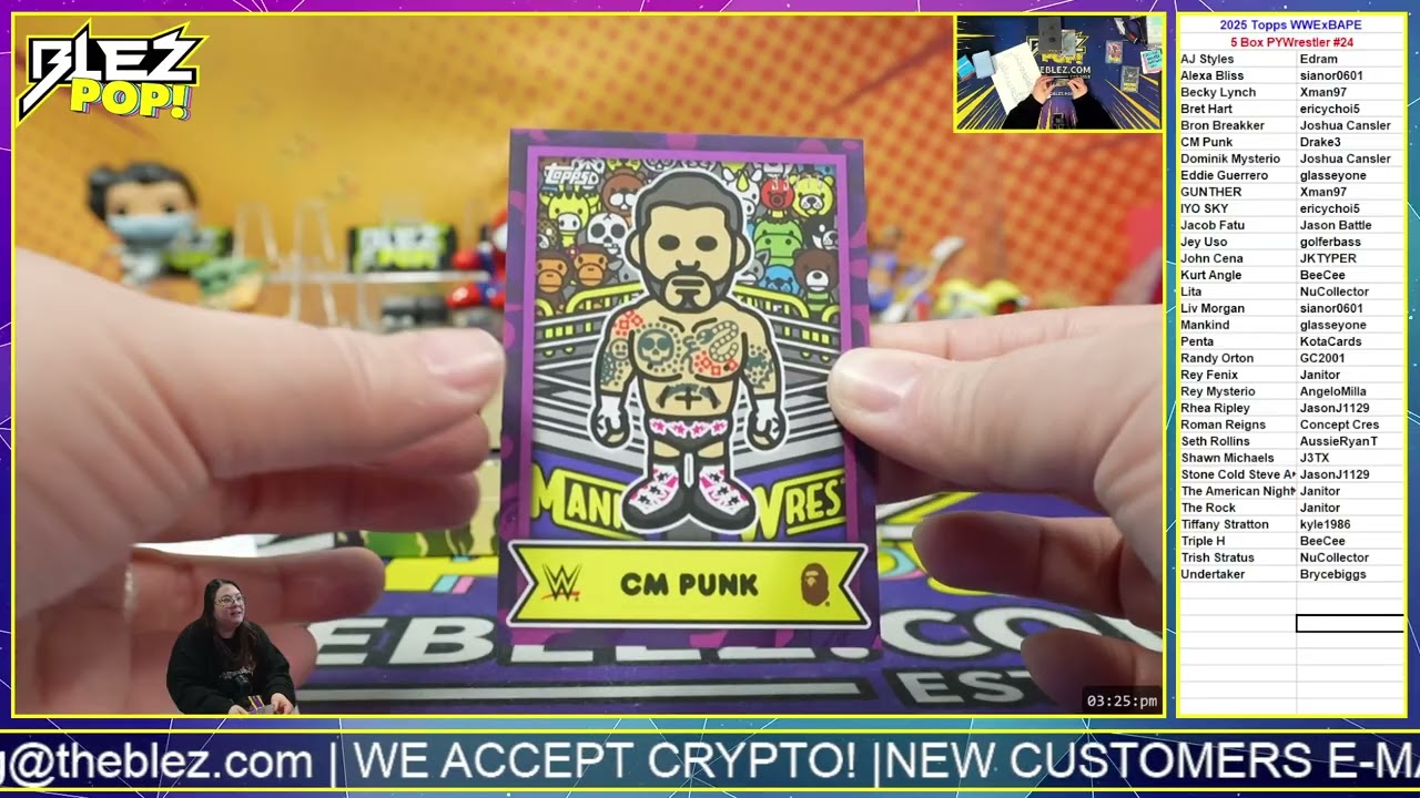 2025 Topps WWE x BAPE 5 Box Pick Your Wrestler #24