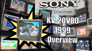 Sony Trinitron KV-20V80 1999 20” CRT Tube TV Overview Retro Gaming SD2SNES Calibration Supreme TV