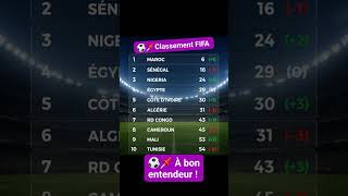⚽📌 Classement FIFA du mois. À bon entendeur ! #football #FIFA #senegal