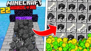 I Built The BEST Wither Skeleton Farm In Minecraft Hardcore! (#22)