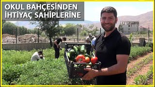 'Okul Bostan'da Yetiştirilen Sebzeler, Dar Gelirli Ailelere Dağıtıldı