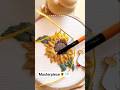 So satisfying sunflower embroidery skills #trending #stitch #viral #shortsfeed #viralshorts