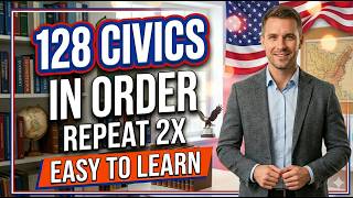 2026 US Citizenship Test – 128 Civics Questions in Order (Repeated 2X) | Pass Your Interview Fast