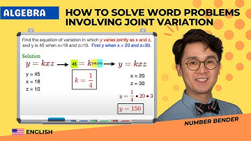 HOW TO SOLVE WORD PROBLEMS INVOLVING JOINT VARIATION | ALGEBRA