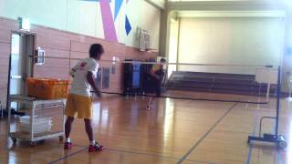 Badminton lesson 20150513(WED) - smash 1