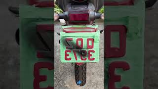 Amazing Hack! Idea Motorcycle Rear Brake Plate Custom Paint Job 🔥 Red & Black DIY Design! Super Easy