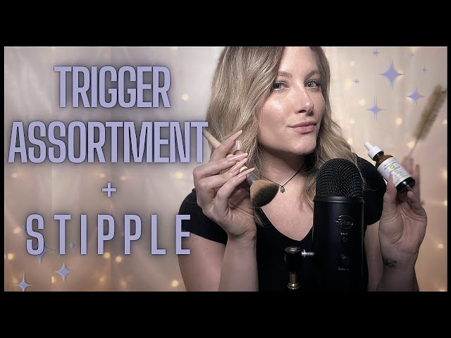 ASMR Trigger Assortment & Stipple ♡ Extra Long Nails ♡ Lo-fi, Classic ASMR ♡ Whisper, Soft Speaking