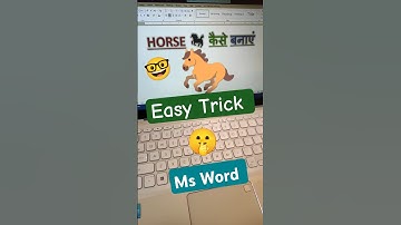 Horse 🐎 Shortcut Trick Ms word #shorts #computer #computertips #keyboardtricks #horse #tranding