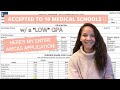 Accepted to TEN Medical Schools // See My Full AMCAS Application - GPA   MCAT   My Tips For Success!