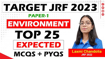 ENVIRONMENT + ICT || MOST EXPECTED MCQS || TARGET NET JRF 2023 II PAPER 1 BY LAXMI MAM
