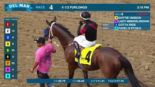 Dottie Hinson wins race 4 at Del Mar 9/7/26