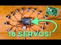 How to use an adafruit 16channel pwm hat with a raspberry pi to control sixteen servos