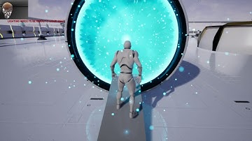 2020 Unreal 4 25 3 Sci Fi base with wormhole and teleport pads