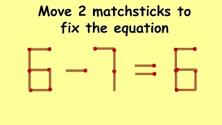Fix 6-7=6 | Match Stick Puzzles #89 | Puzzles with Answer | Move 2 matchsticks screenshot 5