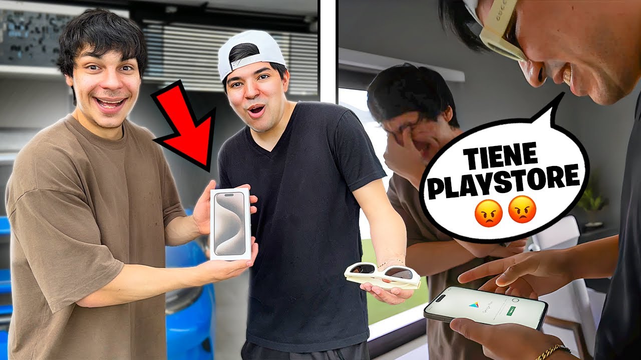 LE REGALÉ UN IPHONE 15 CLON A MI EDITOR Y PENSÓ QUE ERA REAL *se enoja mucho* - Yair17