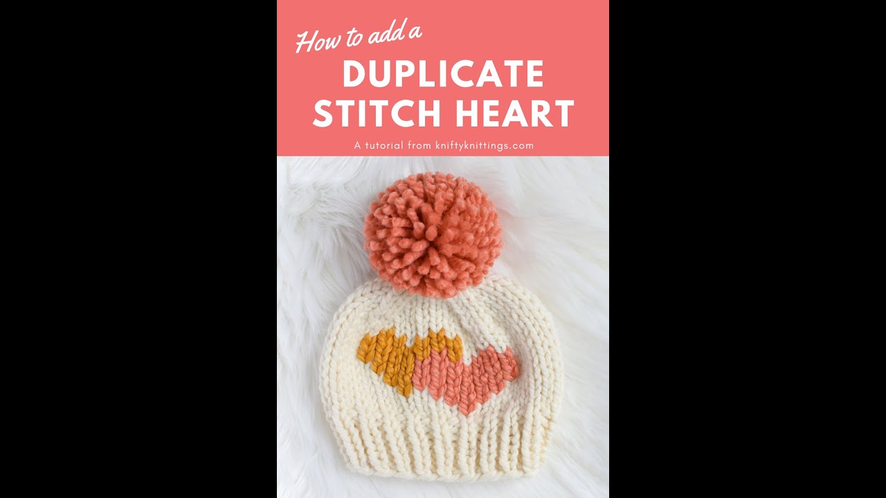 How to Duplicate Stitch a Heart - YouTube