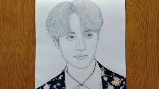 Drawing BTS-J Hope|How to draw BTS Jhope|Jung Hoseok sketch|J-Hope Sketch step by step tutorial|제이 홉