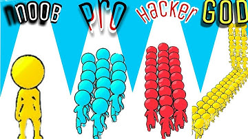 noob vs pro vs hacker vs god. runner pusher Android game