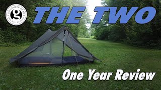 One Year Review of Gossamer Gears The Two Trekking Pole NON Freestanding UL Tent and How to it Setup