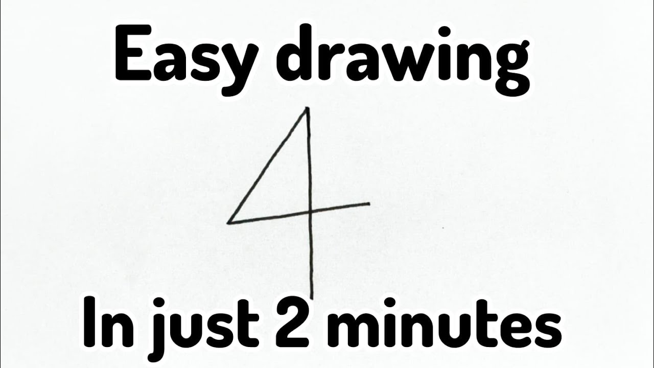 Drawing Using Number 4 I created an amazing drawing using only the number 4! - YouTube