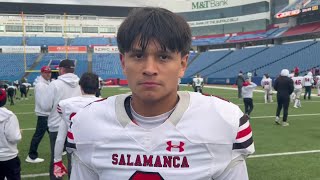 Salamanca’s Lucus Brown on winning the sectional title, his legacy at Salamanca, and beating a