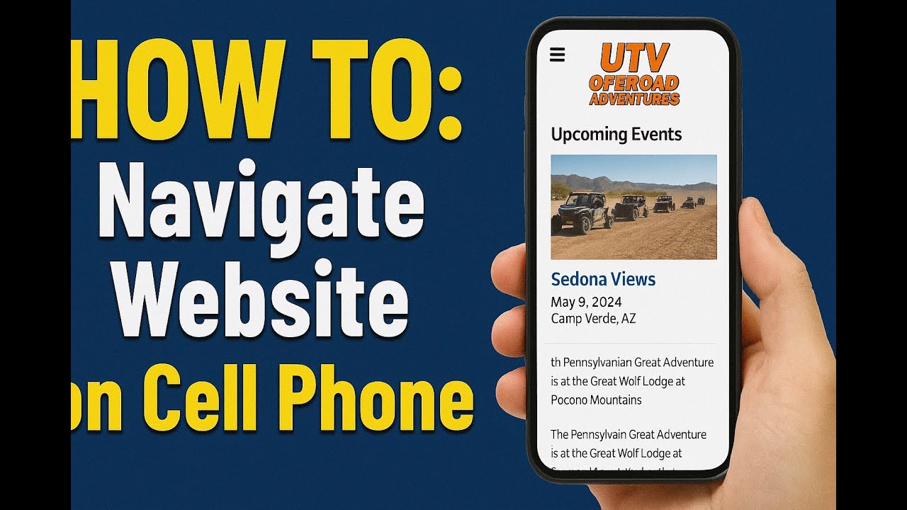 📱 How to Navigate the UTV Offroad Adventures Website on Your Phone