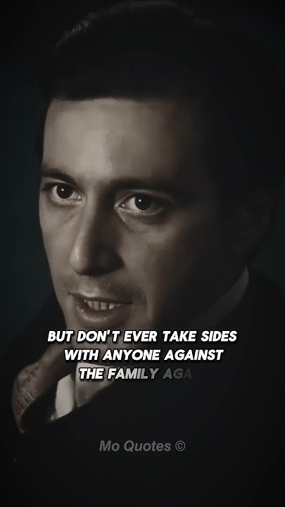 Don't take sides against the Family - GODFATHER QUOTE - YouTube