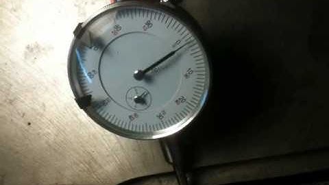 Tablesaw renovation test 3: Checking for Arbor Flange Runout