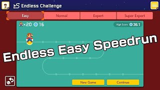 Endless Easy Speedrun (No Skip) in 12:07 | Super Mario Maker 2