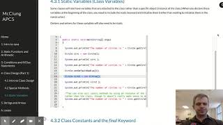 McClung APCS - 4.3 Static Variables