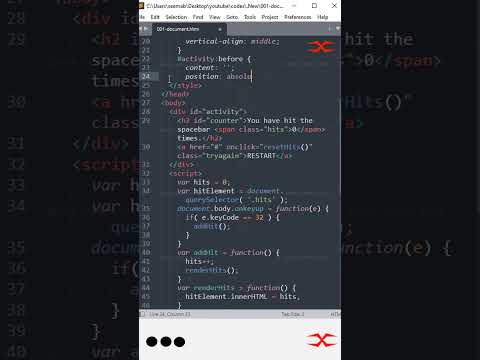 Spacebar Counter | HTML CSS