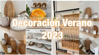 DECORACION VERANO 2023 / ideas para decorar repisas flotantes / decoración de cosina @SimpleDelia