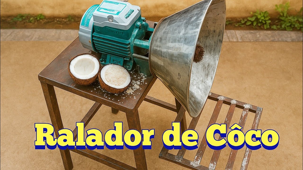 Nunca Mais Rale Côco na Mão. Veja Como Fiz Este Ralador Eléctrico.