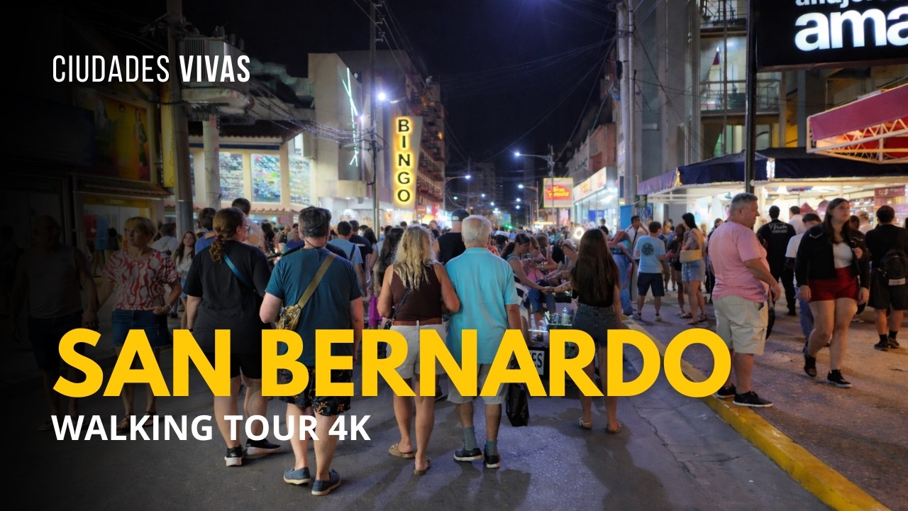 Peatonal San Bernardo 2026 - Walking Tour (4k) - Sonido inmersivo