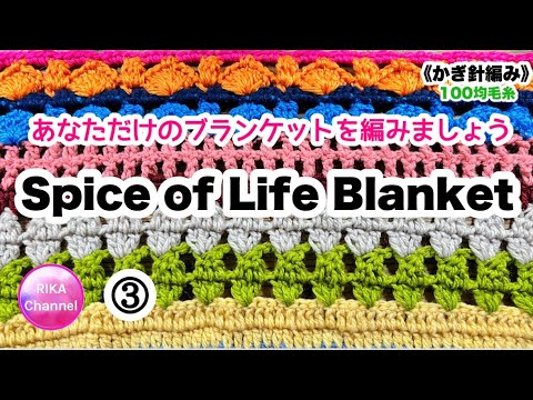 🧶【Spice of Life Blanket ③】Knitting Crochet Knit your own