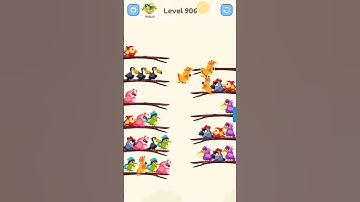 Bird Sort Color game level 906 solution #shorts