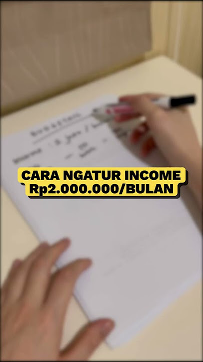 CARA ATUR INCOME 2 JUTA PER BULAN