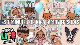 30 Minutes Of Family Episodes | *With Voice* | Toca Life Roleplays